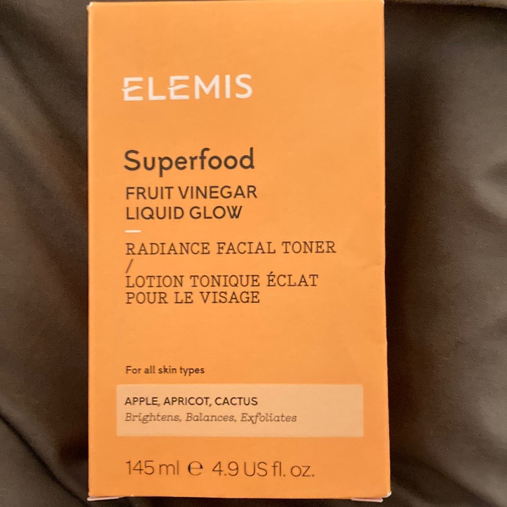 New Elemis Superfood Fruit Vinegar Liquid Glow Radiance Facial Toner